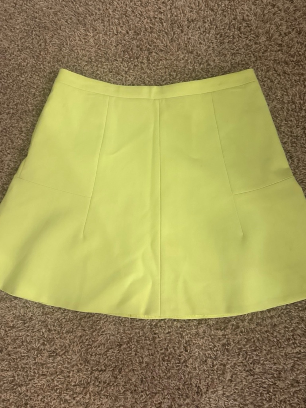 J. Crew Neon Lime A-Line Skirt
